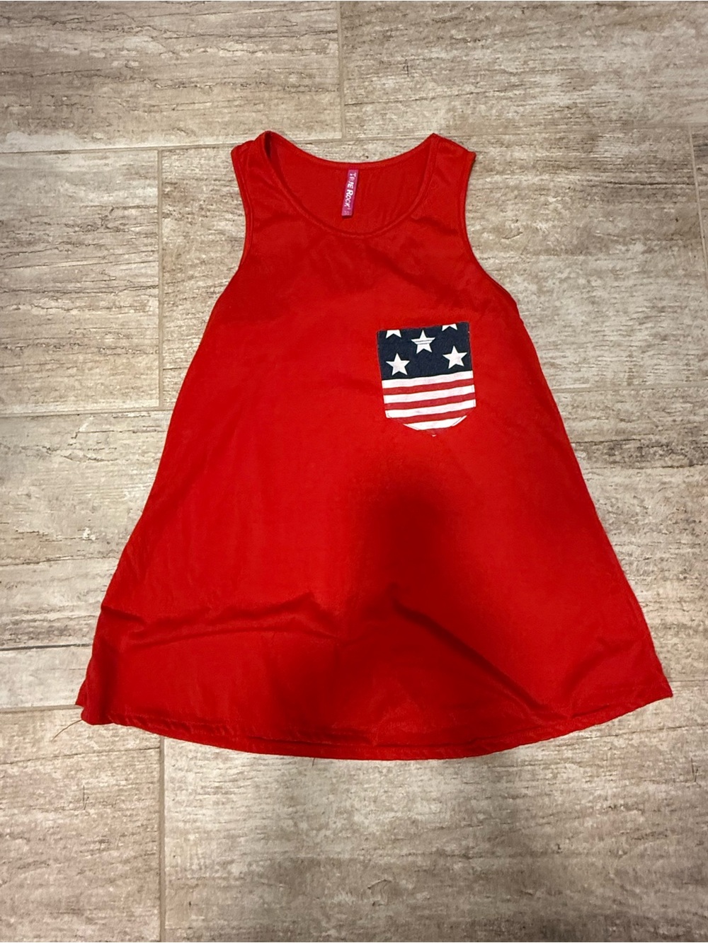 Red Tank with Flag Pocket